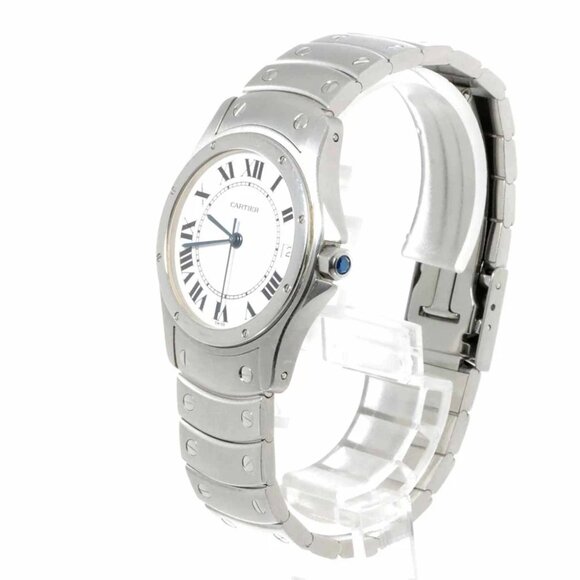 Cartier Santos Cougar LM W20026K1 Automatic White Dial Mens Watch 90267839 - Picture 1 of 7